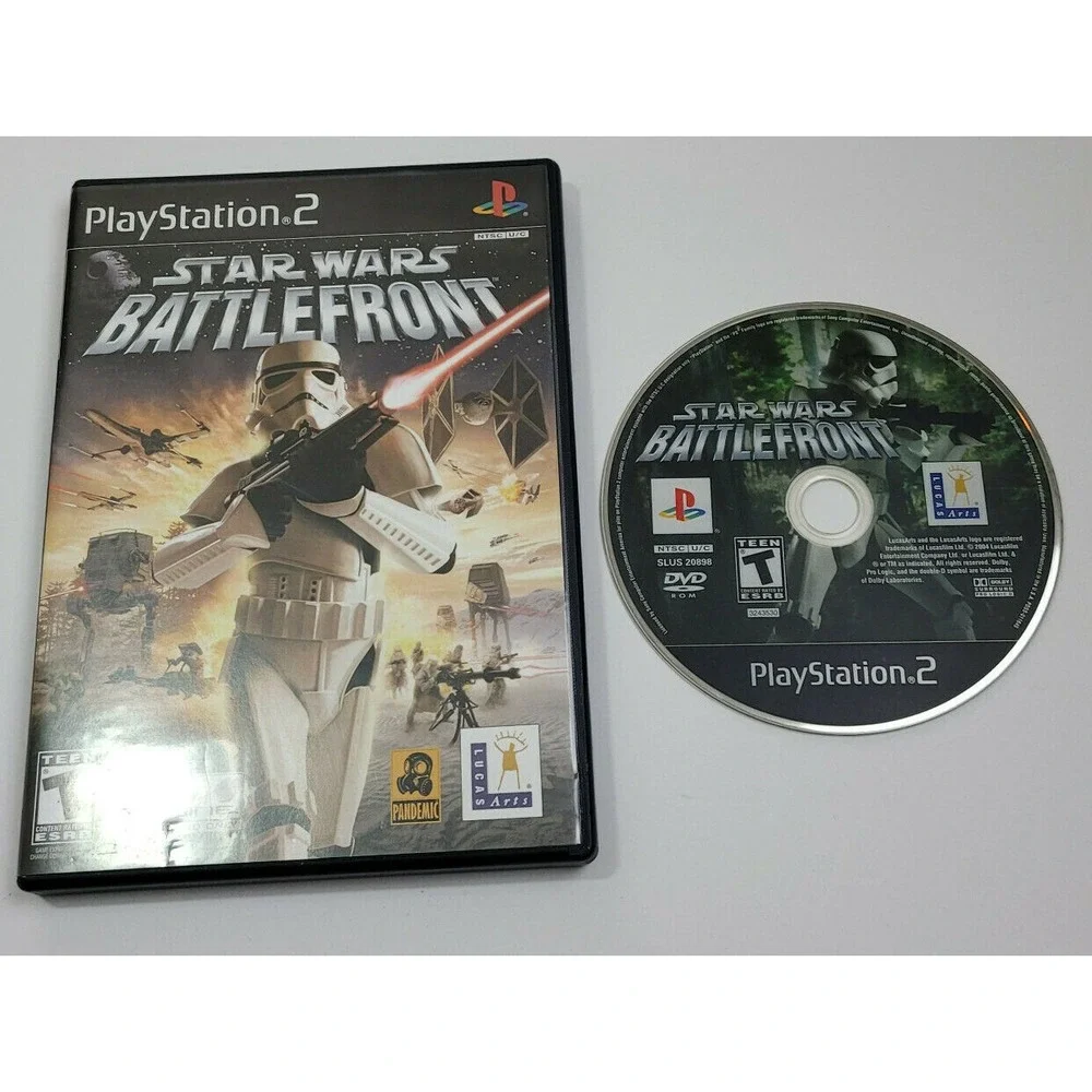 STAR WARS BATTLEFRONT  - PLAYSTATION 2 GAME - GAME & ORIGINAL GAME CASE‎